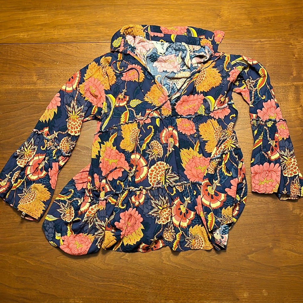 JAASE boho flowered top, sz. M.